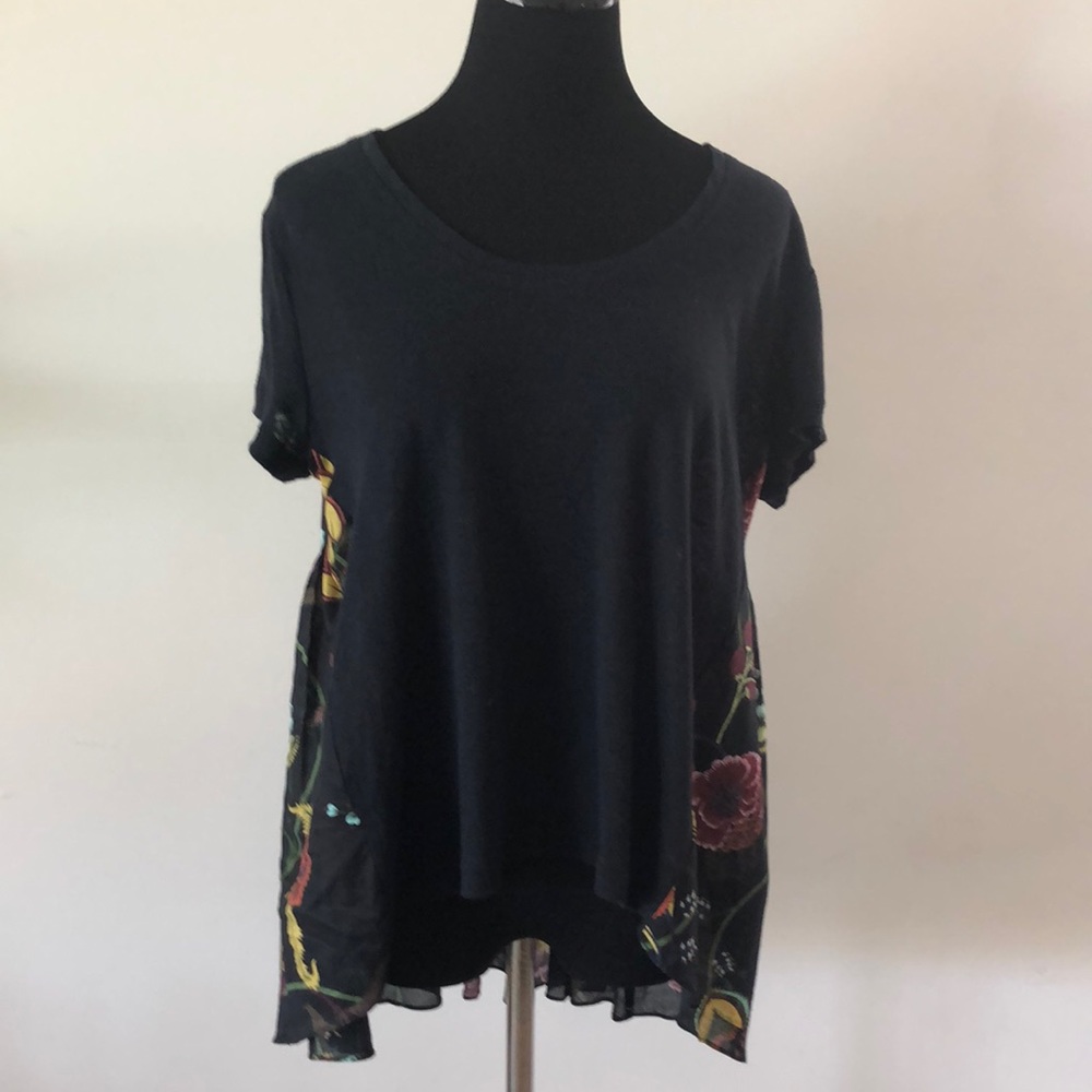Deletta for Anthropologie, short sleeve top, size S, NWT